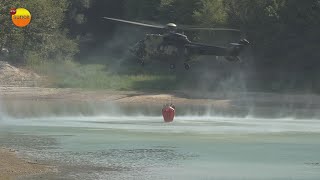 Helikopterske jedinice MUPa gase požar u Garašima [upl. by Yecad691]