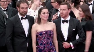 Marion Cotillard and Michael Fassbender attend the Red Carpet of Macbeth in Cannes [upl. by Tadd]