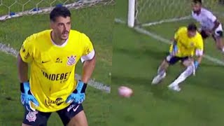 GUSTAVO HENRIQUE GOLEIRO DEPOIS DA EXPULSÃO DO CÁSSIO 🤣  Palmeiras x Corinthians [upl. by Carrew]