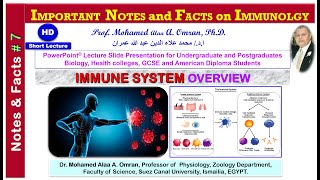 IMPORTANT NOTES and FACTS on IMMUNOLGY  Immune System Overview [upl. by Urian]