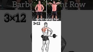 Barbell upright Row  Body building workout shortvideo [upl. by Ricki]