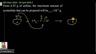 From 655 g of aniline the maximum amount of acetanilide that can be prepared will be [upl. by Cassandry]