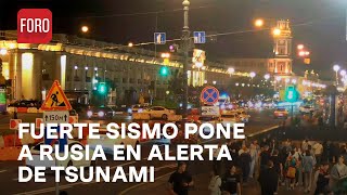 Sismo de magnitud preliminar 74 sacude Rusia emiten alerta de Tsunami  Las Noticias [upl. by Hanonew847]