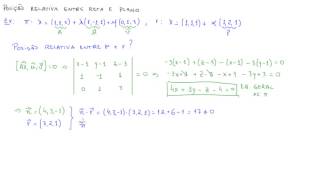 08  Posição relativa entre reta e plano  Exemplo [upl. by Jones474]