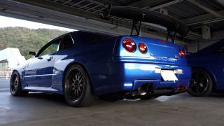 Exhaust sound R34 GTR [upl. by Nedrah336]