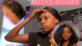 WATCH ME REINSTALL 20 INCH WATER WAVE WIG FROM AMAZON  Rylyn Danies [upl. by Orelia38]