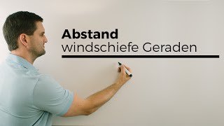 Abstand windschiefer Geraden 2Möglichkeit mit der Hilfsebene [upl. by Delanty]