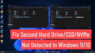 Fix Second Hard Drive  SSD  NVMe Not Detected In Windows 1110 [upl. by Aubrey]