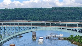 🚆Amtrak Train CAMERA🚆Hudson River amp Harlem River in NYC with City Sounds amp Sunset [upl. by Mungam362]