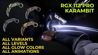 KARAMBIT RGX 11z PRO  ALL VARIANTS ANIMATIONS AND GLOWS [upl. by Emlen46]