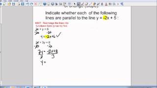 Parallel Lines  How to determine if two lines are parallel from their slopes  MrEMathVideos [upl. by Quintilla]