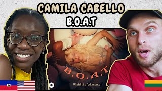 REACTION TO Camila Cabello  BOAT Official Live Performance  FIRST TIME HEARING [upl. by Ahsennek844]