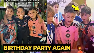 Mateo Messi cute reaction while celebrating birthday party with friends after playing futsal [upl. by Sewellyn344]