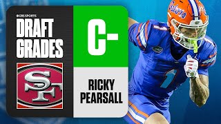 2024 NFL Draft Grades 49ers select Ricky Pearsall No 31 Overall  CBS Sports [upl. by Ellerehc501]