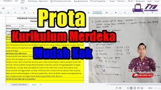 CARA MUDAH MEMBUAT PROTA DI KURIKULUM MERDEKA perangkatpembelajaran prota programtahunan [upl. by Eitsrik958]