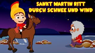 Sankt Martin ritt durch Schnee und Wind  Sankt Martin  Kinderlieder deutsch [upl. by Aver284]