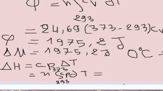 Exercice thermochimie s1quantité de chaleur variation dénergie interne et denthalpie partie4 [upl. by Putnem]