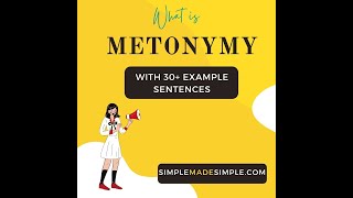 Metonymy  Figure of speech  with 30 example sentences [upl. by Eelinnej]