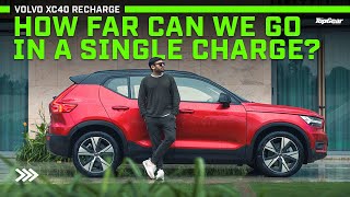 Volvo XC40 Recharge  How far we can go in a single charge  BBC TopGear India [upl. by Imekawulo]