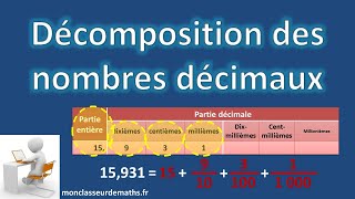 Décomposition des nombres décimaux [upl. by Triny]