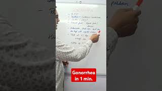 Gonorrhoea in 1 min  gonorrhea medical biology neet anatomy rinkeshpariyani [upl. by Karry]