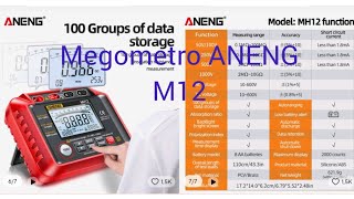 MEGOMETRO MEDIDOR DE ISOLAMENTO ANENG M12 [upl. by Bruce]