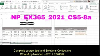 New Perspectives Excel 365 2021  Modules 58  SAM Capstone Project 1a  NPEX3652021CS58a1 [upl. by Fifine]