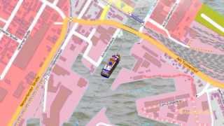 Emder Hafenrundfahrt Harbor Boat Tour in Emden Map Animation Landkarte Stadtplan [upl. by Inalial24]