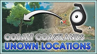 All Unown locations in Cobalt Coastlands [upl. by Sapphera]