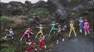 Gingaman Megaranger Team Up Battle [upl. by Allen476]