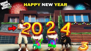 GTA 5  Franklin Shinchan amp Pinchan Celebrate New Year 2024 GTA 5 [upl. by Nolrev]