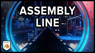 Assembly Line  BLENDER 3D Animation [upl. by Nireil]