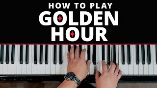 How to play ✨GOLDEN HOUR ✨ On The Piano Beginner Lesson [upl. by Lenra]