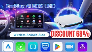 128G Carlinkit Uhd Wireless Carplay Android HDMI Output Carplay Ai Box Android 13 4K Car Video Split [upl. by Suhpesoj]