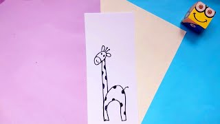 How to Draw a Giraffe with the Letter h Easy Drawing Ideas for Beginners [upl. by Issim]