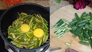 Bhindi mn andey dal kar sab k hosh ura dn yh recipe khatey he sab recipe bhindi andey egg [upl. by Joline]