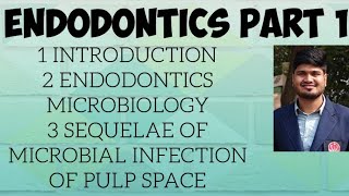 Introduction to Endodontics Microbiology and Sequelae Of Microbial Infection Of Pulp Space [upl. by Maurine626]