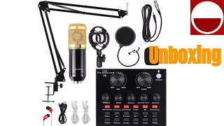 ALPOWL BM800 Mic Kit with Live Sound Card Unboxing [upl. by Nunes]