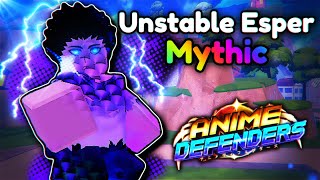 Mythical Unit Unstable Esper Showcase In Anime Defenders Roblox [upl. by Eelyab]