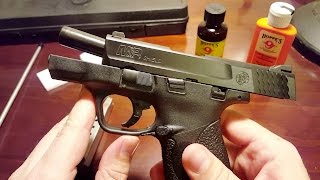 Cleaning a Smith amp Wesson MampP Shield 9mm [upl. by Jerold231]