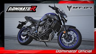 Yamaha MT07  Stock Exhaust vs Dominator HP8  Soundcheck amp DYNO [upl. by Annyahs]