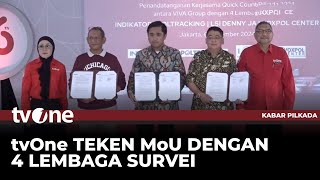 tvOne Gandeng 4 Lembaga Survei Kawal Hitung Cepat Pilkada Serentak 2024  Kabar Pilkada [upl. by Nosyt171]