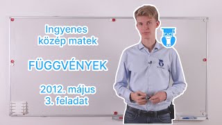 1924 Függvények – 2012 május – 3 feladat – Középszintű matek érettségi [upl. by Aenad]