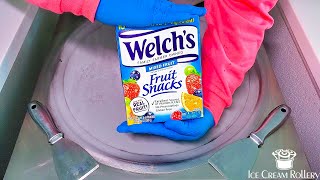 Ice Cream Rolls  Welchs Fruit Snacks  Satisfying Asmr [upl. by Cruz]