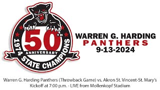 Warren G Harding Panthers throwback vs Akron St VincentSt Marys Sept 13 2024 [upl. by Anelrihs]