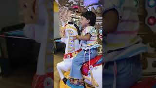 Lakdi ka kathi kathi ka ghoda 🐴🐎horse youtubeshorts saanvi cutebaby masti [upl. by Charmain]