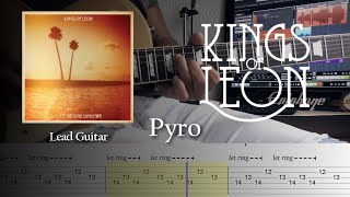 Kings Of Leon  Pyro  Guitar Lead Cover with Tabs Tutorial [upl. by Gurney]