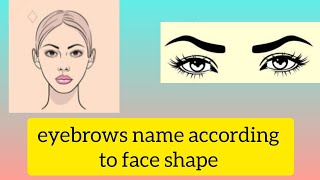 Types of eyebrows according to face shapetypes of eyebrows with name ♥️ [upl. by Marcie]