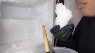 FLAKY ORIGINAL FREEZER FROST  ASMR ICE EATING [upl. by Eahcim]