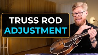 How to do a Mandolin Truss Rod Adjustment  FineTune for perfect Playability [upl. by Ttelrats]